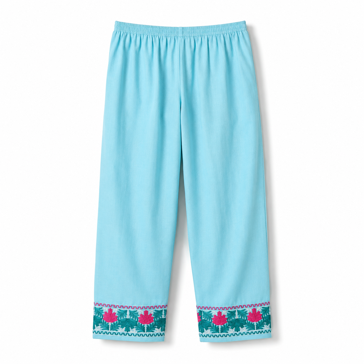 Kashmir Aari cotton Co-Ord Set | Light Turquoise